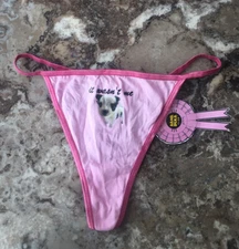 Ladies Pink Hana Deka Pet Shots It wasn’t me ,Thong /Under Wear  new Size 14/16