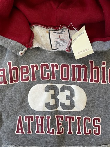 NWT Vintage Abercrombie kids teen hoodie sweatshirt L Retail $44.50 - Picture 2 of 2