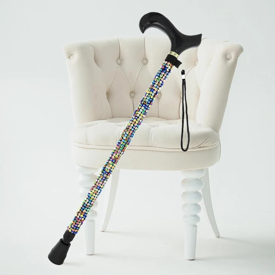 CANE bastón de pedrería para caminar BLING BASTÓN AJUSTABLE Foto 2 de 4