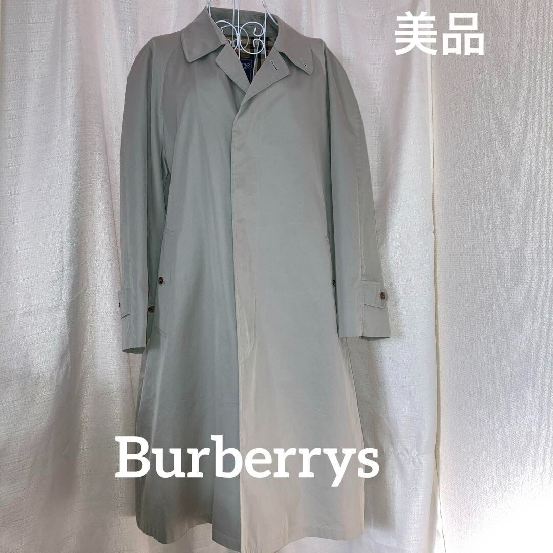 Burberry Trench Coat Nova Check Spring Coat Pastel Khaki Men Size 170-92-5 Used