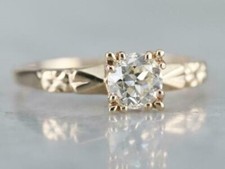 14K Rose Gold Over 2CT Round Cut Diamond Lab-Created Engagement  Wedding Ring