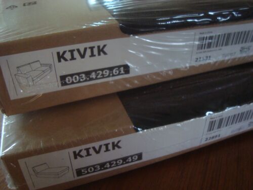 IKEA COVER for KIVIK Loveseat ( 2-seat Sofa ) with Chaise BORRED DARK BROWN NEW