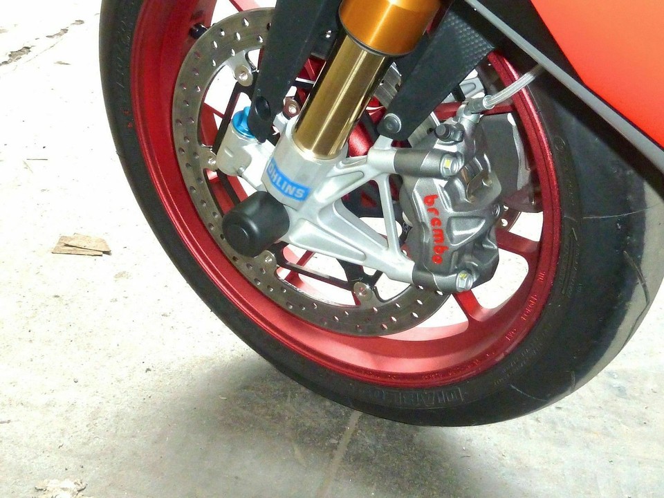 Slider Protezione Telaio Moto In Fibra Di Carbonio, Per Forcella Anteriore, Antiu Rto, Coppia (Sinistro E Destro) - Per Ridurre Danni In Caso Di Caduta