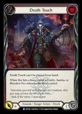 1x Death Touch RED - NM - Outsiders -  Flesh and Blood Rare