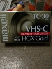 Maxell TC-30 VHS-C Blank Camcorder Video Tape HGX-Gold Premium High Grade vhsc