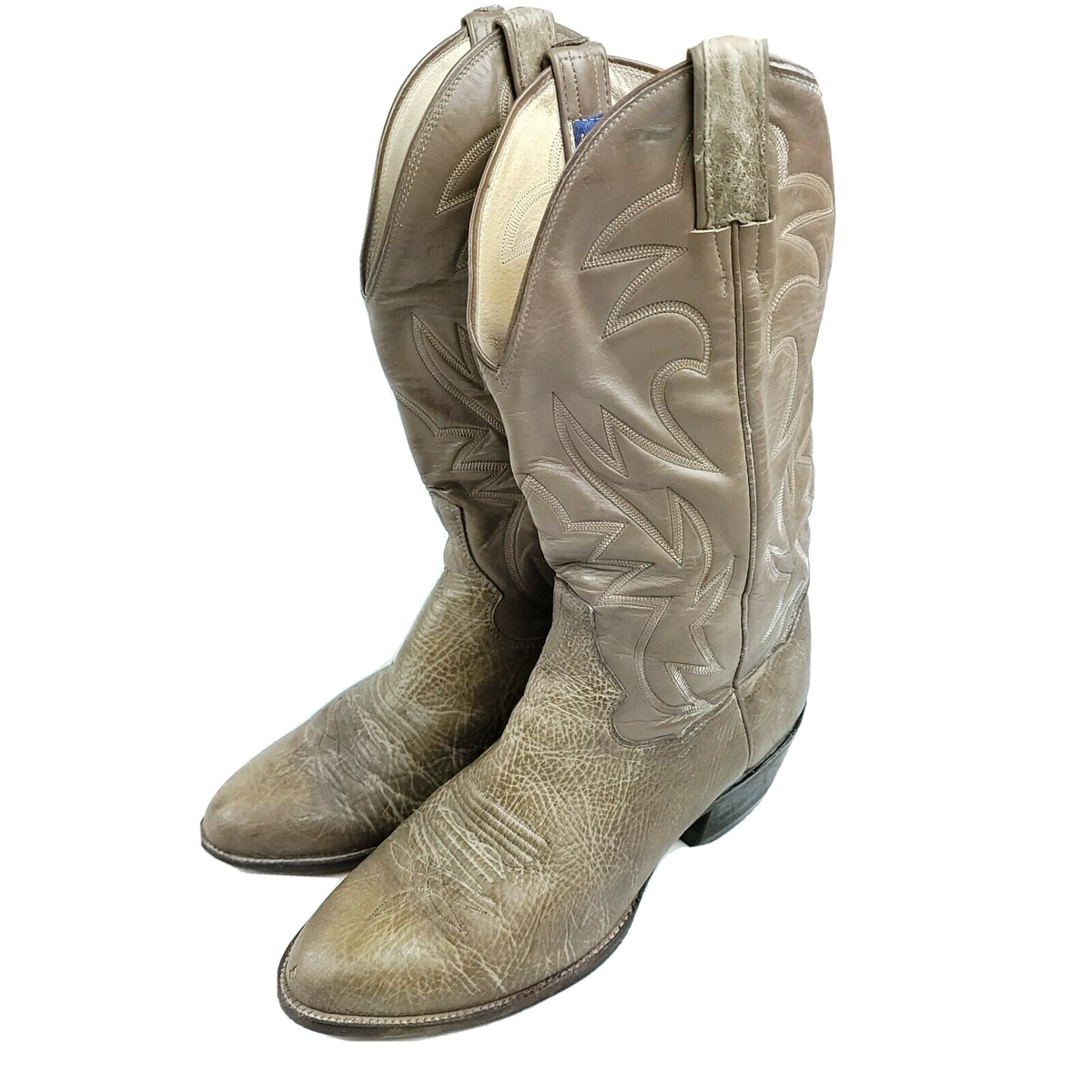 Panhandle Slim Men's Western Cowboy Boots 2 Tone Brown Leather