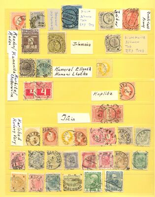 AUSTRIA 38 STAMPS - COLLECTION POSTMARKS= BÖHMEN TSJECHIE - =MOST VF ...