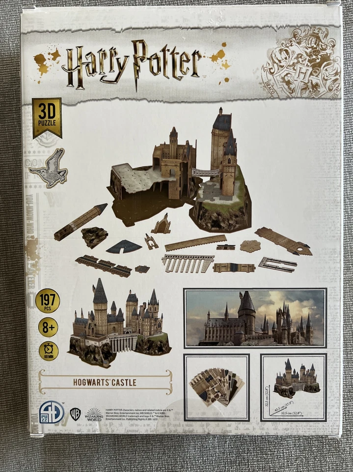 Harry Potter 4D Paisaje Urbano Puzzle Castillo de Hogwarts, 197 piezas NUEVO Foto 2 de 2