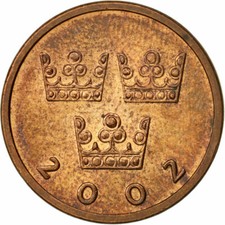 #467507 M&uuml;nze, Schweden, Carl XVI Gustaf, 50 &Ouml;re, 2002, VZ, Bronze, KM:878