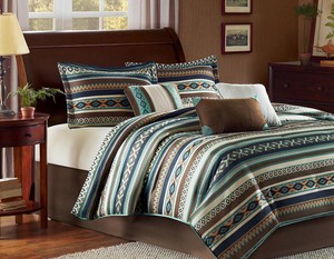 Southwest Turquoise Native American King Comforter Set 7 Piece Southwest Turquoise Native American