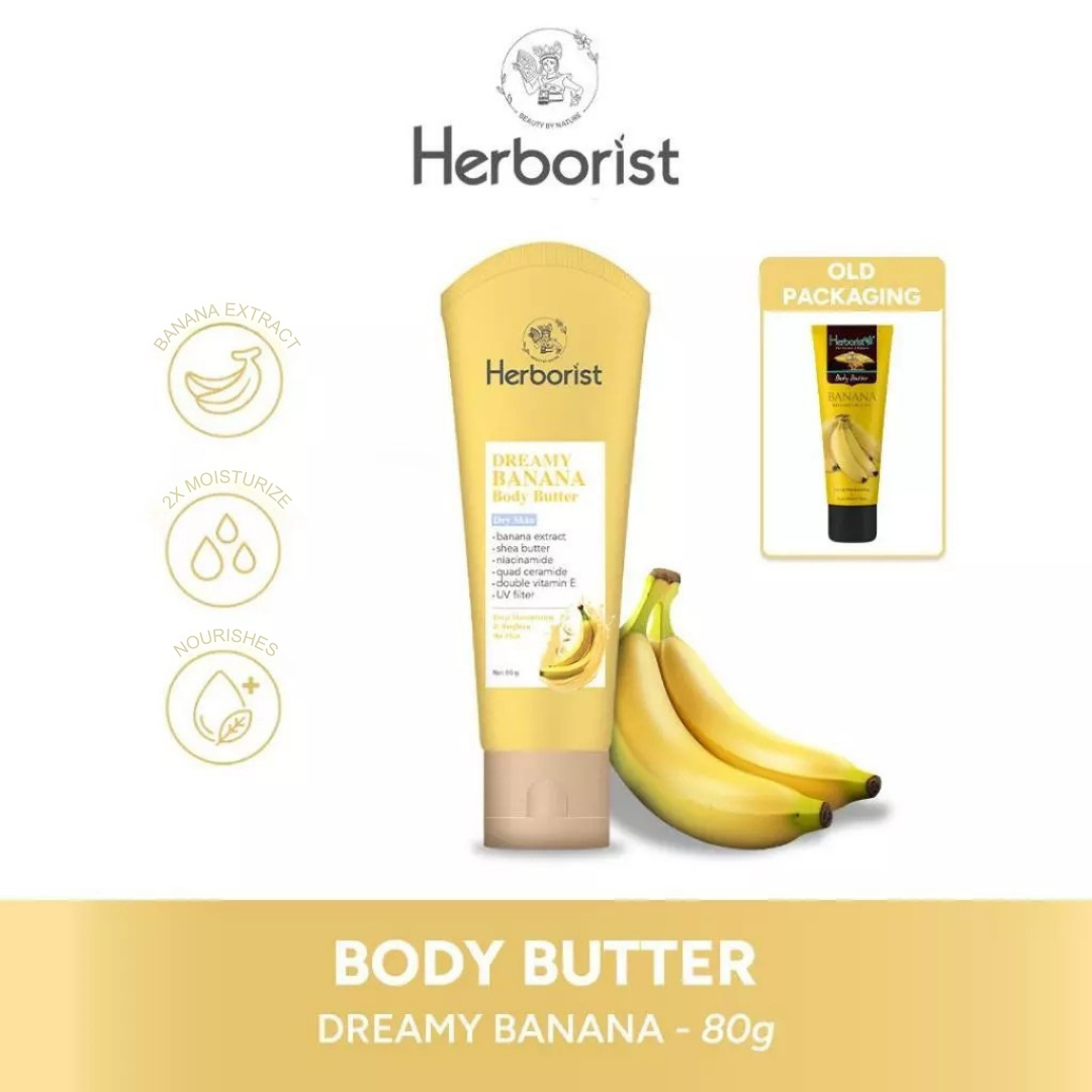 Herborist Banana Body Butter 80g Deep Moisturizing Fruity Skincare