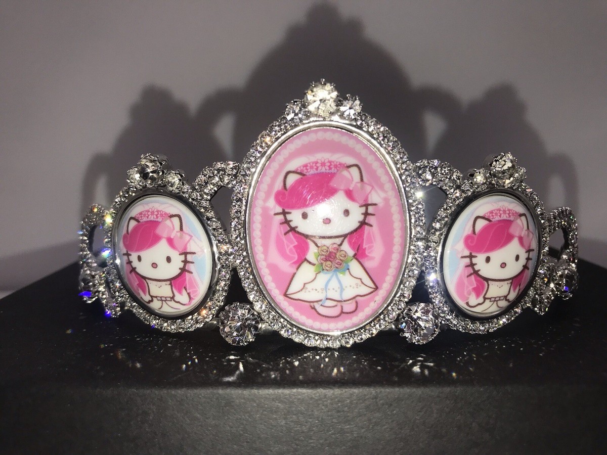 Rare Gorgeous TARINA TARANTINO x HELLO KITTY Rhinestone BRIDAL