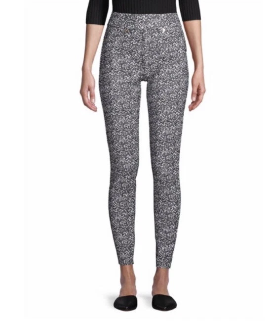 Michael Kors Stretch Pull On Skinny Pants Petite Black White PXS NWT 74