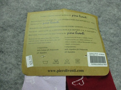 Piero Liventi Mommy and Me socks Woman M baby 1-2 yrs Be Fri St Ends Valentines - Picture 4 of 8