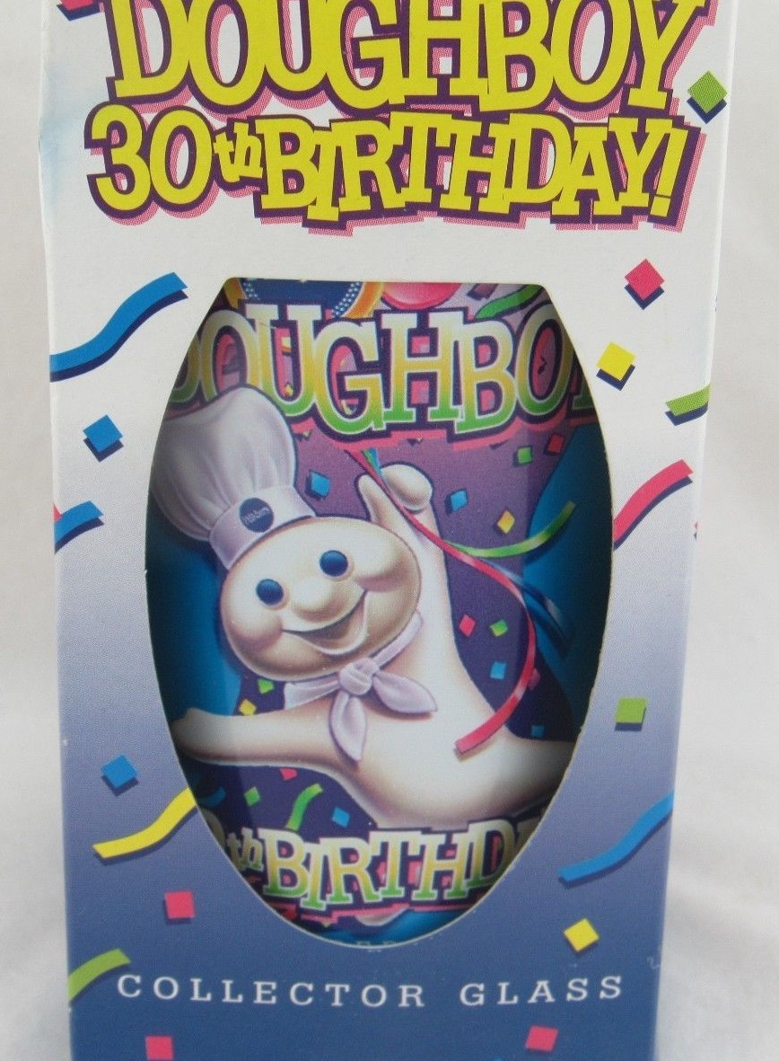 Pillsbury Doughboy 30th Birthday Collector Glass, In Box | eBay