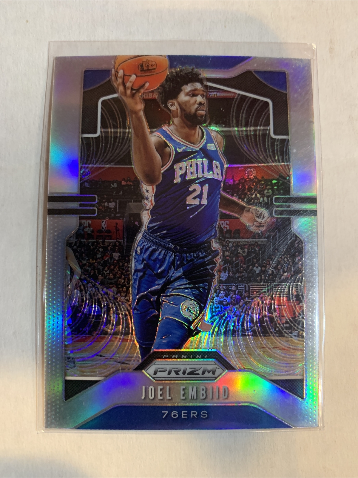JOEL EMBIID 2019-20 PANINI PRIZM SILVER #199 PHILADELPHIA 76ers