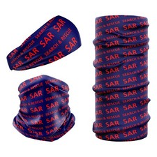 Search and Rescue SAR Navy Blue & Red SAR-3 snood bandana multi-use headwear