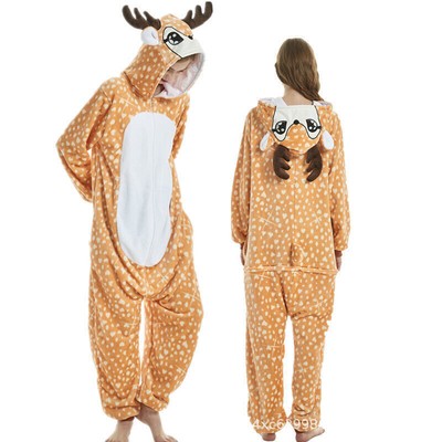 Animal Tiger Lion Fox Deer Costume Adult Christmas Pajamas Pajamas Pajamas-