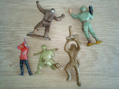 Lot De Soldats Plastique Peints Starlux - Indiens, Cowboys, Britains, Acédo - Vintage