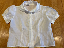 vintage kitty kollie youth 6 white blouse