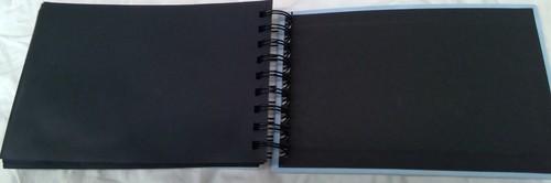 Nordstrom Photo Album Light Blue Velveteen Spiral Bound Black Paper 24 Pages 4x6 - Picture 10 of 11