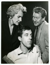 FRED GWYNNE, BURGESS MEREDITH original double weight TV photo 1957 SUSPICION