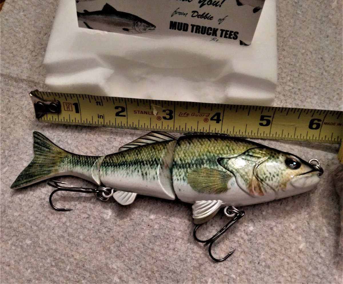6" Multi Jointed Baby Bass Fishing Lure Bait Crank Swimbait Pike Musky Walleye | eBay