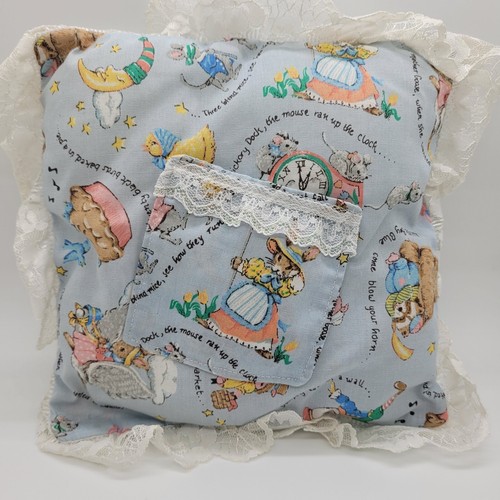 Handmade Vintage Print Nursery Rhyme Children's Tooth Fairy Pillow