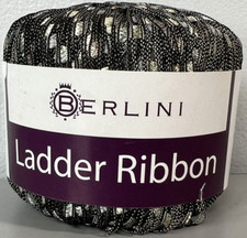 BERLINI Ladder Ribbon Yarn 74 Platinum Pearl 50gr 98yds