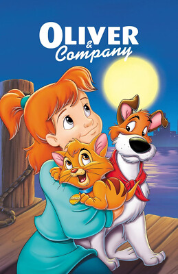 BB2681 Oliver & Company Film By George Scribner 1988 Actors Movie Poster 11x17