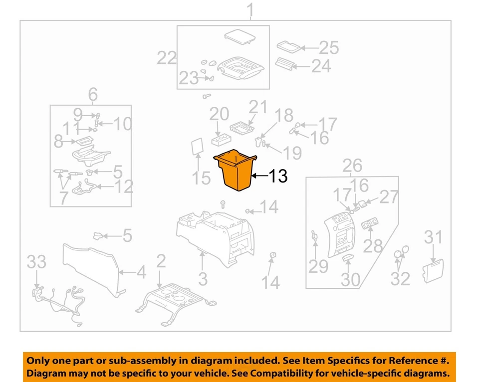 Used Front Lower Center Console fits: 2002 Gmc Yukon xl 1500 Denali floor Front - Image 3 of 4