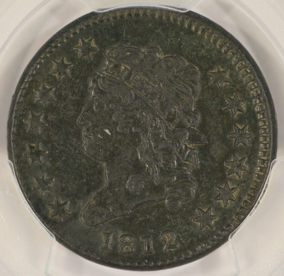 1812 Classic Head Large Cent 1c PCGS AU Details Environmental Damage 40102900 - Image 3 of 4