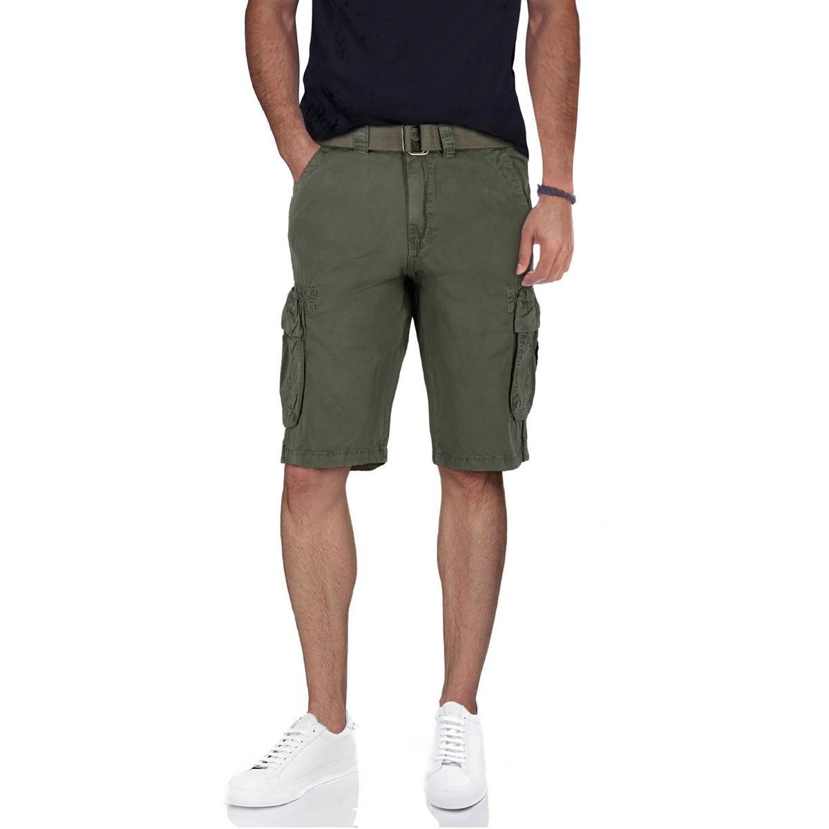 Мужские зеленые шорты-карго RAW X с двойным карманом и поясом по внутреннему шву 32 BHFO 0093