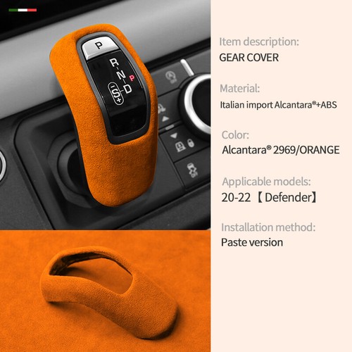 Alcantara Suede Car Gear Shift Knob Cover Handle Trim for Land Rover Defender - Picture 5 of 9