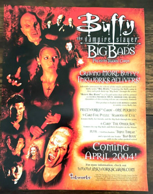 Buffy the Vampire Slayer Big Bads Trading Card Sell Sheet Inkworks 2004