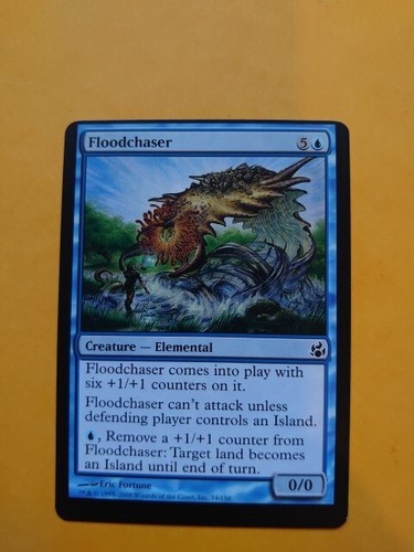 Floodchaser. Morningtide . Miscut. MTG Card. As Pictured