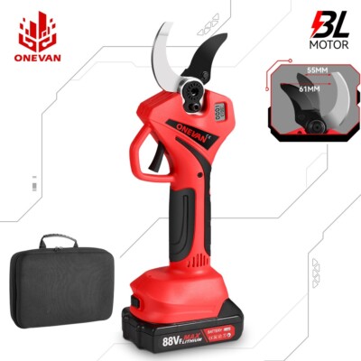 ONEVAN Astschere 55mm mit 2 Akku Gartenschere Baumschere Astschneider Rebschere