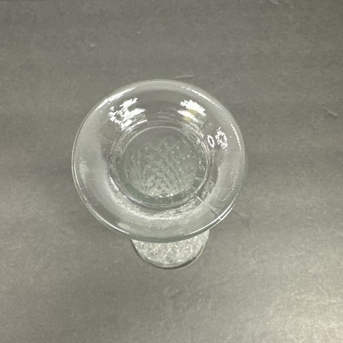 E.O. vintage Brody Co C-920 vaso bocciolo vetro trasparente stile reticolo diamantato usato in ottime condizioni clessidra - Foto 7 di 8
