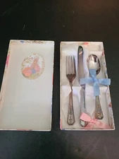 Vintage EPNS Christening Siverware Silver Bobtails Youth Collection