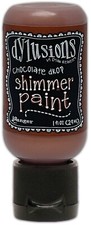 Dylusions Shimmer Paint 1oz-Chocolate Drop Pack of 3 