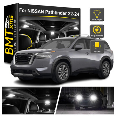 12x Interior LED Light Bulbs Reverse For Nissan Pathfinder 2022-2024 White
