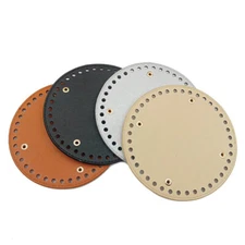 Round Bottom Knitting Bag PU Leather Tray Replacement DIY Handmade Accessories