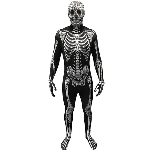Tuta Scheletro Adulti Per Halloween – Costume Completo ILOVEFANCYDRESS, Bianco E Nero, Unisex