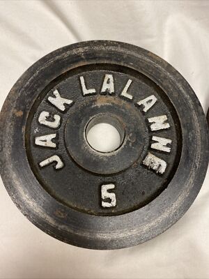 2 x 5 LB Jack Lalanne Vintage Olympic Weight Plates *See