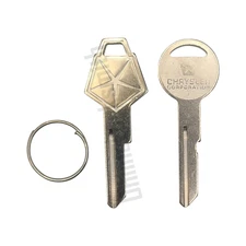 Pair of Ignition & Door Key Blank Set For Chrysler Dodge w/ Logo 320433+320514