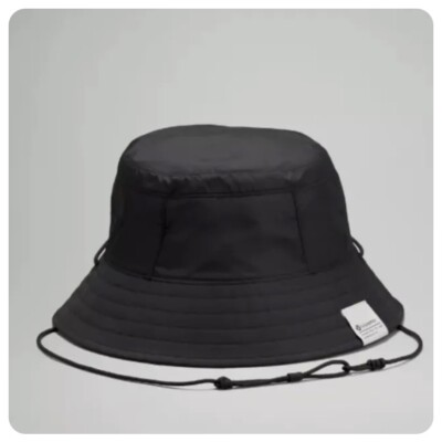 NWT Lululemon Patch Logo Bucket Hat Soft L/XL BLK Black | eBay display picture 1