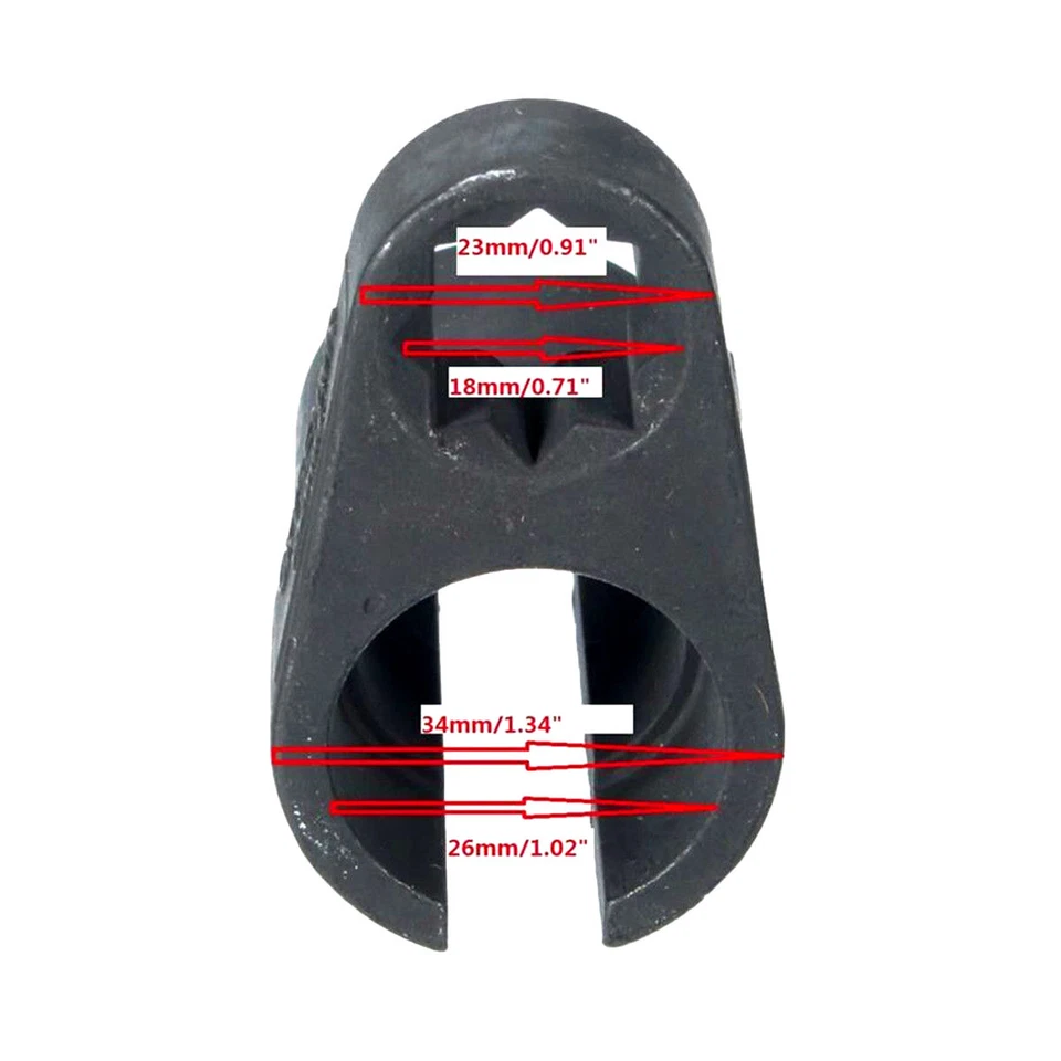 22mm 1/2''Drive Oxygen Sensor Socket Wrench Offset Removal Flare Nut Socket Tool Foto 2 de 4