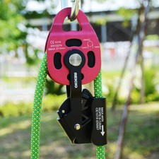 Self Locking Rope Pulley Hoist Mountaineer Arborist Heavy Lift Hauling Equipment