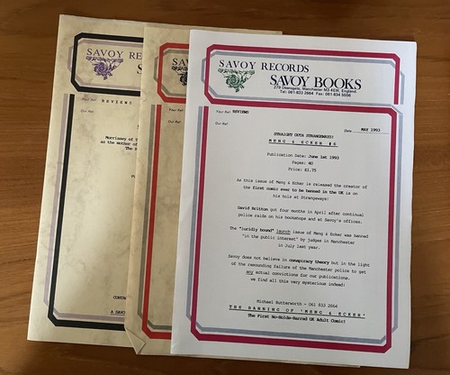 Meng & Ecker 6-9 David Britton Savoy Lord Horror  - Picture 11 of 11