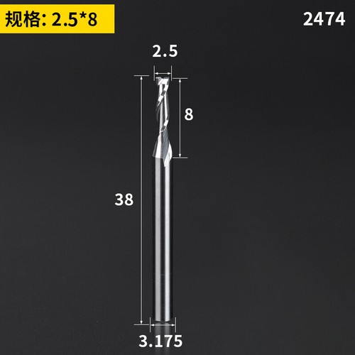 3.175mm Shank Double Flute Mill Spiral Cutter CNC Router Bits Carving Knife Tool - Picture 16 of 26